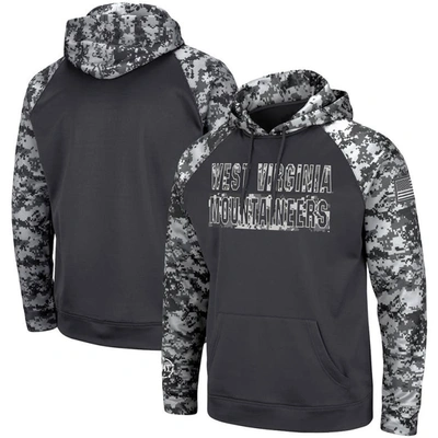 Colosseum Charcoal West Virginia Mountaineers Oht Military Appreciation Digital Camo Pullover Hoodie