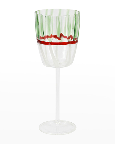 Vietri Garland Wine Glass In Multi