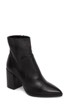 Tony Bianco Brazen Pointy Toe Bootie In Black Leather