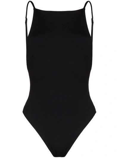 St Agni X Ziah Square-neck Swimsuit In Black