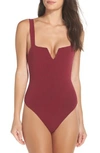 Free People Pippa Thong Bodysuit In Purple