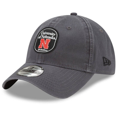 New Era Charcoal Nebraska Huskers Understated 9twenty Adjustable Hat ...