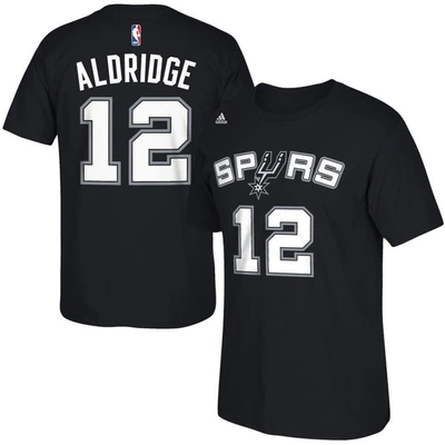 Adidas Originals Adidas Lamarcus Aldridge San Antonio Spurs Black Net Number T-shirt