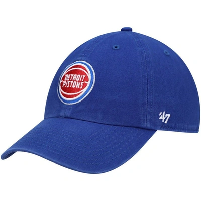 47 ' Blue Detroit Pistons Logo Clean Up Adjustable Hat