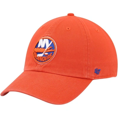 47 ' Orange New York Islanders Clean Up Adjustable Hat