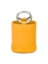 Simon Miller Orange Bonsai 15 Mini Leather Bucket Bag In Yellow&orange