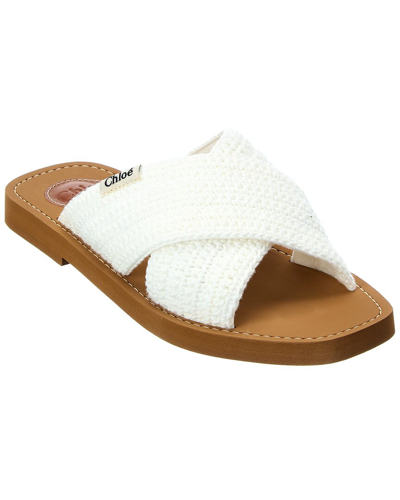 Chloé Sandals Woody In Weiss