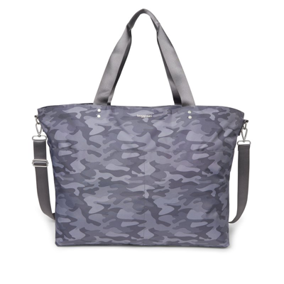 Baggallini Extra-large Carryall Tote In Dark Gray Camo Print - Polyester