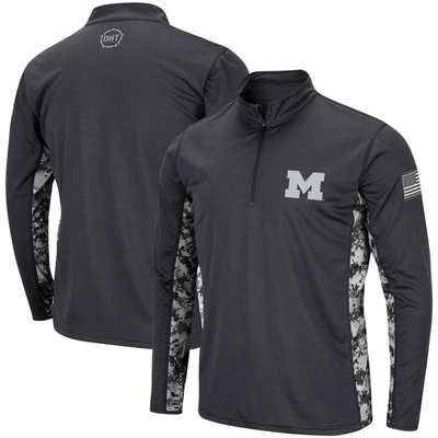 Colosseum Charcoal Michigan Wolverines Oht Military Appreciation Digital Camo Lightweight Quarter-zi