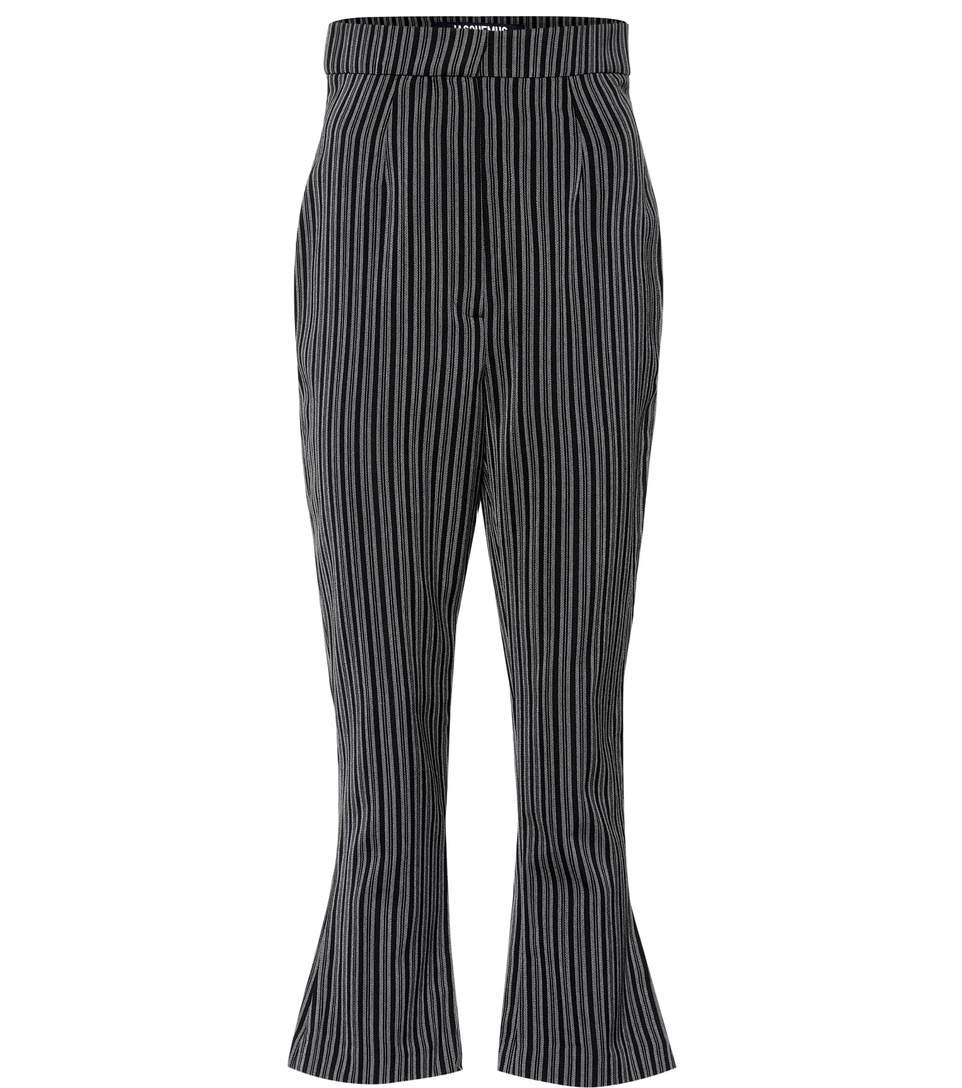 Jacquemus La Corsaire Trompette Wool Trousers In Grey Stripe | ModeSens