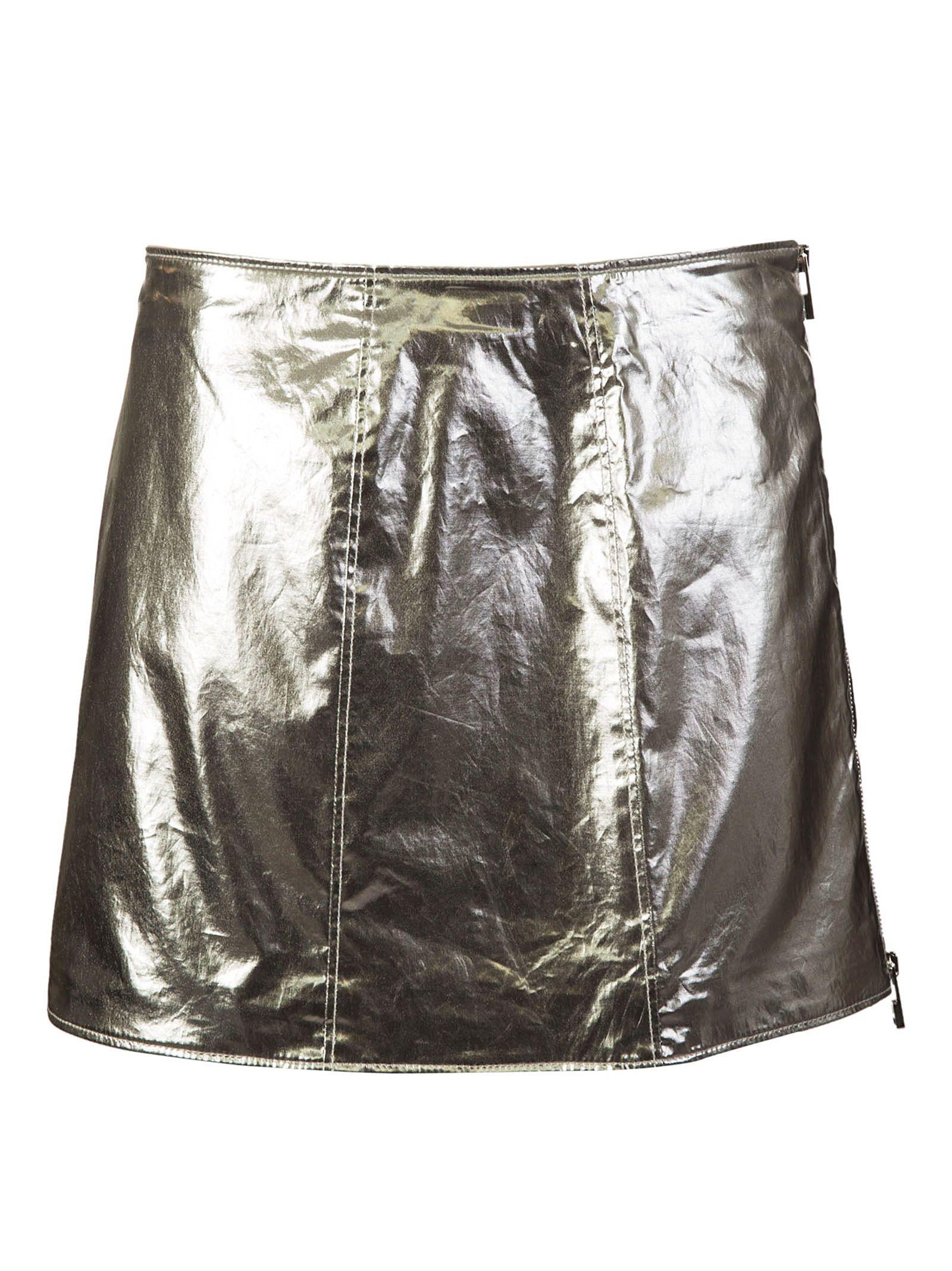 Paco Rabanne Metallic Skirt In Silver | ModeSens