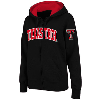 Colosseum Women's Stadium Athletic Black Texas Tech Red Raiders Arched Name Full-zip Hoodie