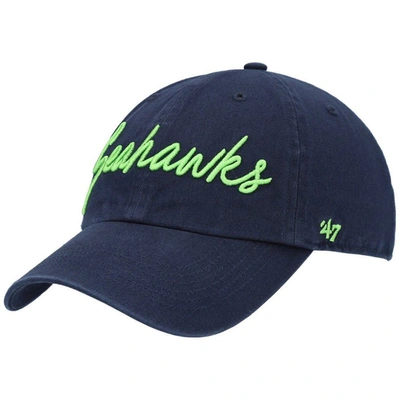 47 ' College Navy Seattle Seahawks Vocal Clean Up Adjustable Hat