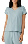 Eileen Fisher Organic Cotton V-neck T-shirt In Frost