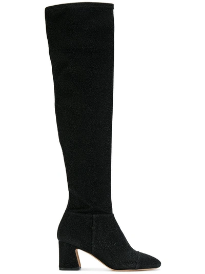 Alexandre Birman Heeled Sock Boots In Black