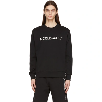 A-cold-wall* Essential Logo-print Cotton-jersey Sweatshirt In Black