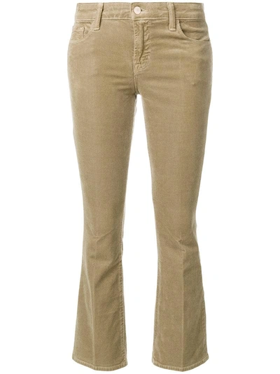 J Brand Corduroy Cropped Trousers In Ascot