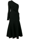 Proenza Schouler One-shoulder Cutout Stretch-knit Dress In Black
