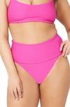 L*space Desi High Waist Bikini Bottoms In Bougainvillea