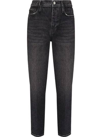 Frame Le Sylvie Cropped Jeans In Black