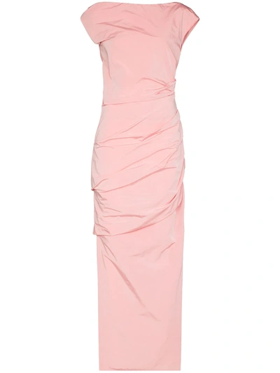 Paris Georgia Remmy One-shoulder Gown In Pink