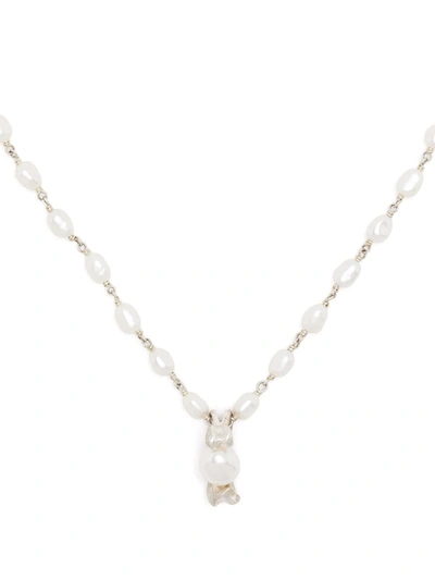 Claire English Tortuga Pearl Necklace In Silver
