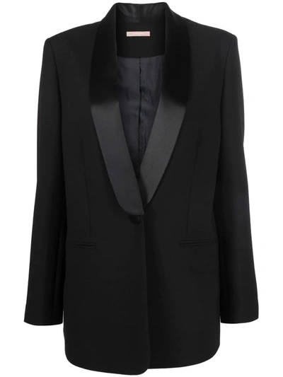 12 Storeez Single-breasted Tuxedo Blazer In Black