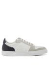 Ami Alexandre Mattiussi Contrast-panel Low-top Leather And Suede Trainers In White Multi