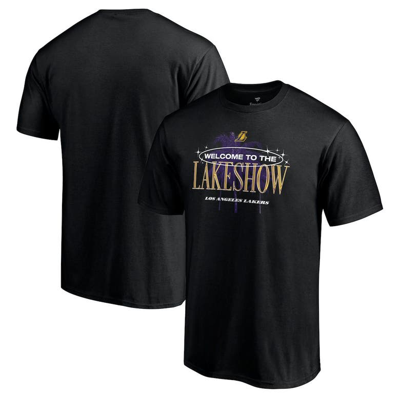 Fanatics Men's Black Los Angeles Lakers Welcome To The Lake Show Hometown Collection T-shirt
