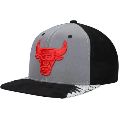 Mitchell & Ness Men's Silver And Grey Chicago Bulls Day 5 Snapback Hat In Silver,gray