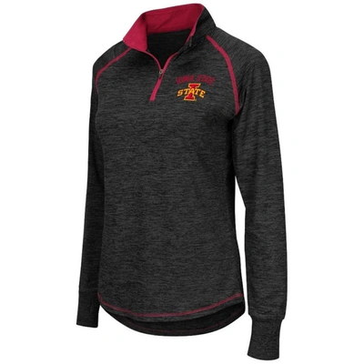 Colosseum Women's Black Iowa State Cyclones Bikram 1/4 Zip Long Sleeve Jacket