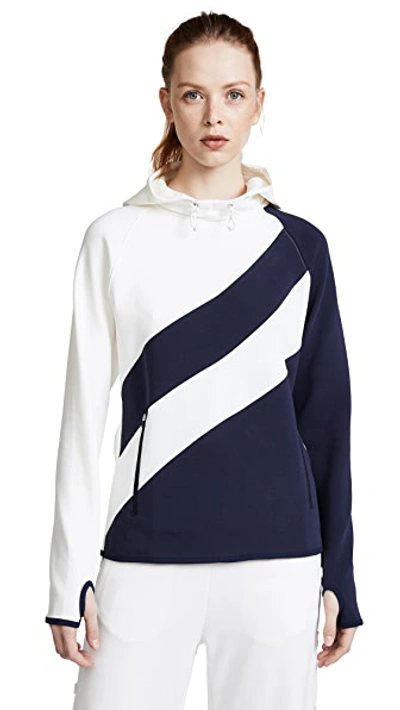 Tory Sport High-visibility Hooded Running Top In Tory Navy