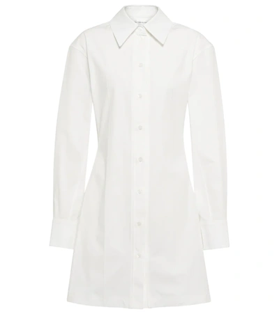 Victoria Beckham Cotton-blend Shirt Minidress In White