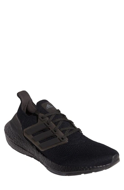 Adidas Originals Ultraboost 21 Running Shoe In Black/ Black/ Black
