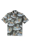 Reyn Spooner Classic Fit Year Of The Tiger 22 Short Sleeve Button-up Shirt In Black