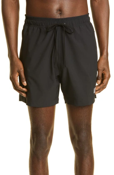 Amiri Logo-print Drawstring Swim Shorts In Black