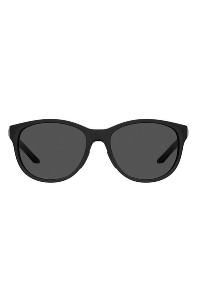 Under Armour 57mm Mirrored Round Sunglasses In Black