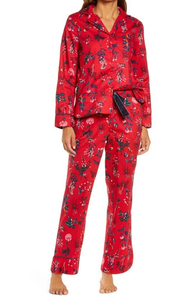 Joules Sleeptight Pajamas In Red Festive
