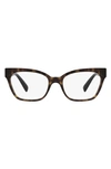 Versace Women's Cat-eye Optical Glasses, 53mm In Havana/clear