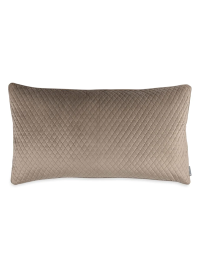 Lili Alessandra Valentina Quilted Velvet Decorative Pillow, 18 X 36 In Buff