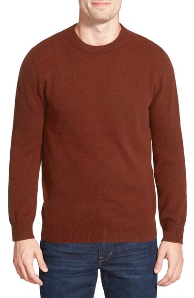 Nordstrom Cashmere Crewneck Sweater In Rust Cherry