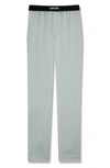 Tom Ford Stretch Silk Pajama Pants In Seafoam