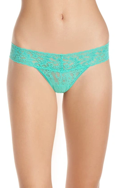 Hanky Panky Signature Lace Low Rise Thong In Agave Green