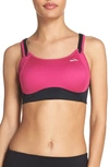 Brooks Moving Comfort 'fiona' Sports Bra In Petal/ Black