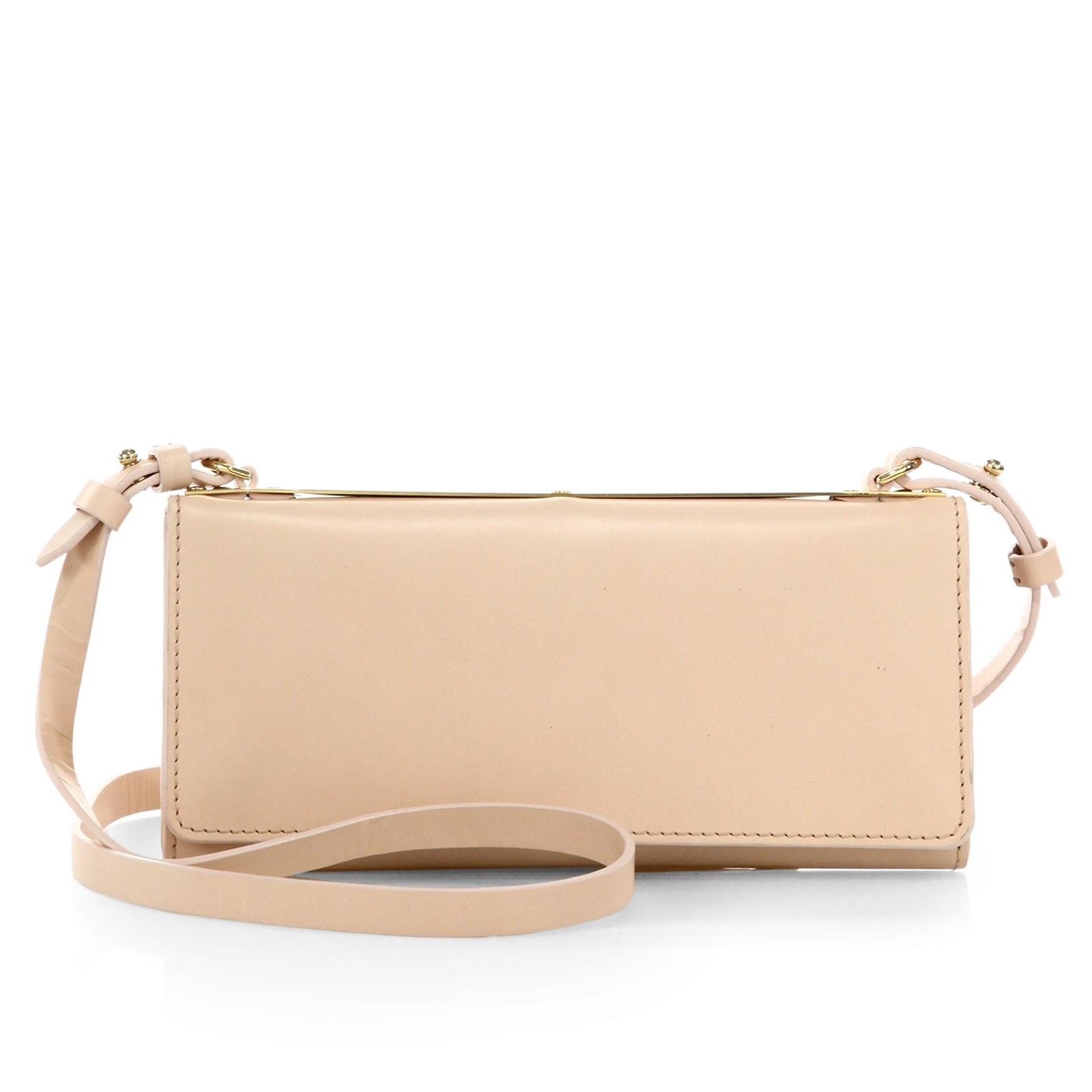 Sophie Hulme Spine Leather Travel Crossbody Bag In Blossom Pink | ModeSens