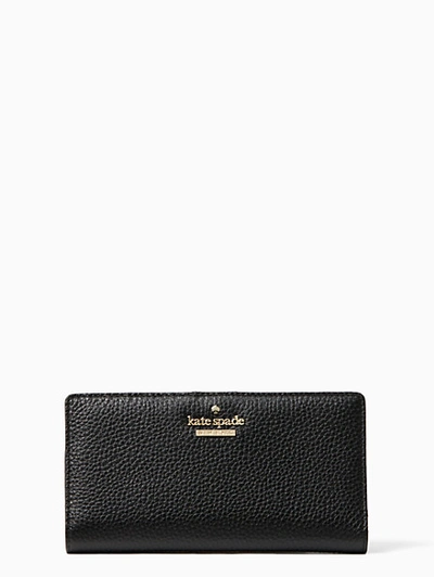 Kate Spade Cameron Street Stacy Large Slim Bifold Wallet In Black