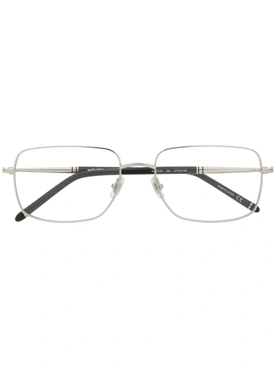 Montblanc Square-frame Glasses In Metallic