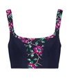 Isabel Marant Étoile Taceya Printed Tech Sports Bra In Faded Night