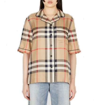 Burberry Tierney Check Shirt In Beige