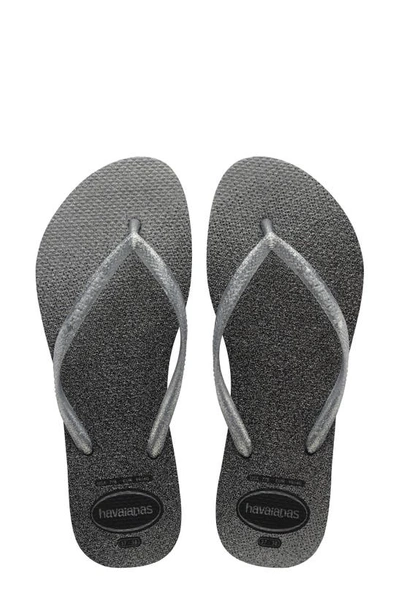 Havaianas Slim Gloss Flip Flop In Black